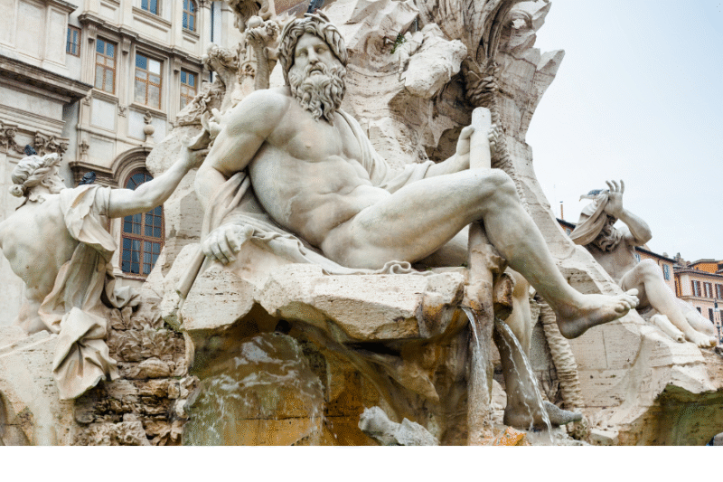 Escultura de la Fuente de los 4 ríos de Bernini