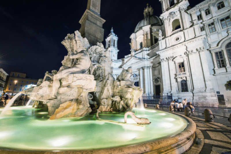 Piazza navona de noche