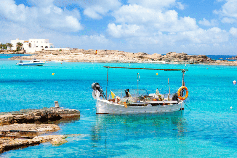 Las aguas turquesas de la isla de Formentera