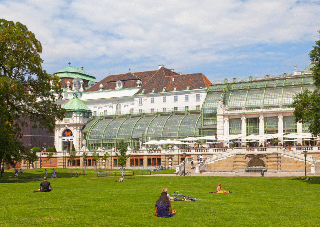Parque Burggarten en Viena